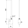 Mexen FA-D elektrische verwarmingselement 900 W, wit - W950-0900-20