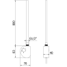 Mexen FA-D grzałka elektryczna 900 W, czarna - W950-0900-70