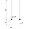 Mexen FA-D elektrische verwarmingselement 600 W, zwart - W950-0600-70