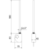 Mexen FA-D Elektroheizkörper 600 W, schwarz - W950-0600-70