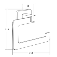 Mexen Asis toiletrolhouder, zwart - 7017633-70