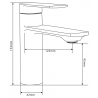 Mexen Zero robinet de lavabo, noir - 71100-70