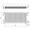 Mexen CV22 grzejnik płytowy 600 x 2000 mm, podłączenie dolne, 3305 W, biały - W622-060-200-00