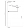 Mexen Zero hoge wastafelkraan, chroom - 71110-00