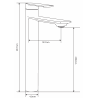 Mexen Zero robinet de lavabo haut, chrome - 71110-00
