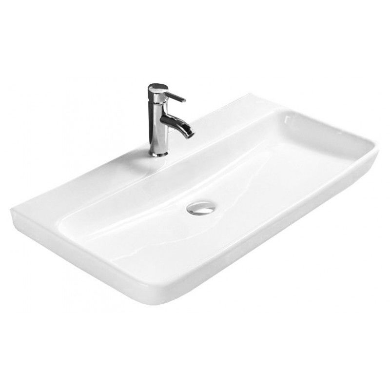Mexen Lili lavabo de sobreponer 81 x 47 cm, blanco - 21138100