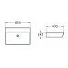 Mexen Lili lavabo sobre encimera 81 x 47 cm, blanco - 21138100
