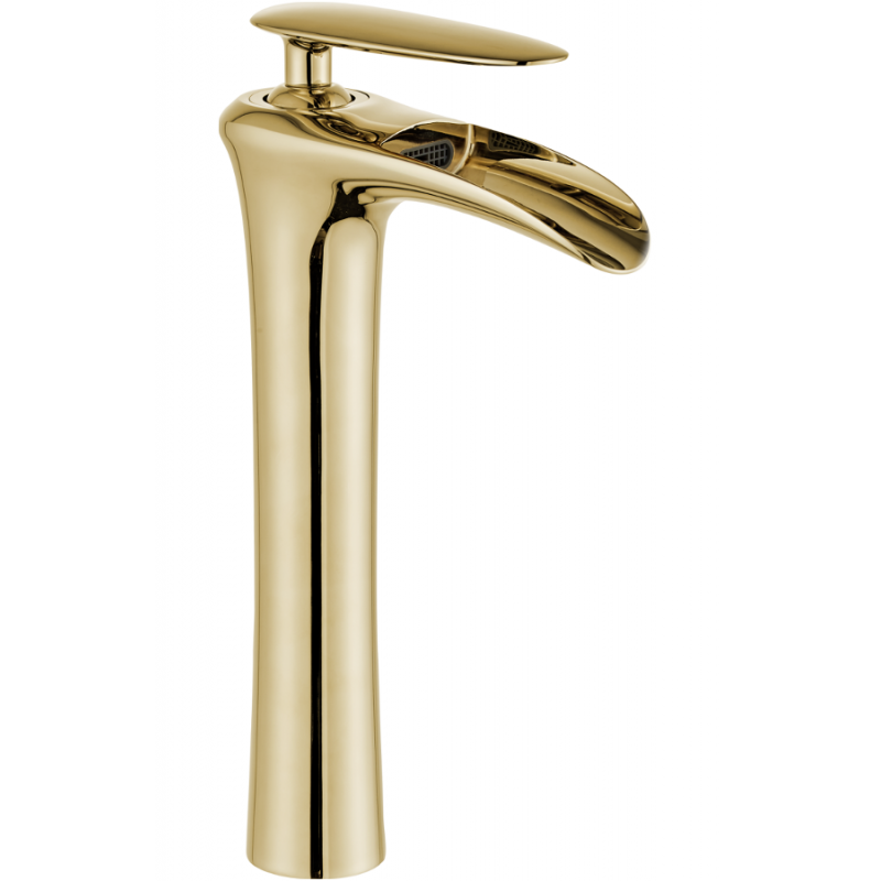Mexen Lyra grifo de lavabo alto, dorado - 745310-50