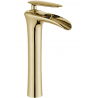 Mexen Lyra grifo alto para lavabo, dorado - 745310-50