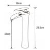 Mexen Lyra robinet de lavabo haut, noir/doré - 745310-75