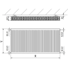 Mexen C22 grzejnik płytowy 600 x 800 mm, podłączenie boczne, 1322 W, biały - W422-060-080-00
