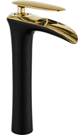 Mexen Lyra miscelatore lavabo alto, nero/oro - 745310-75