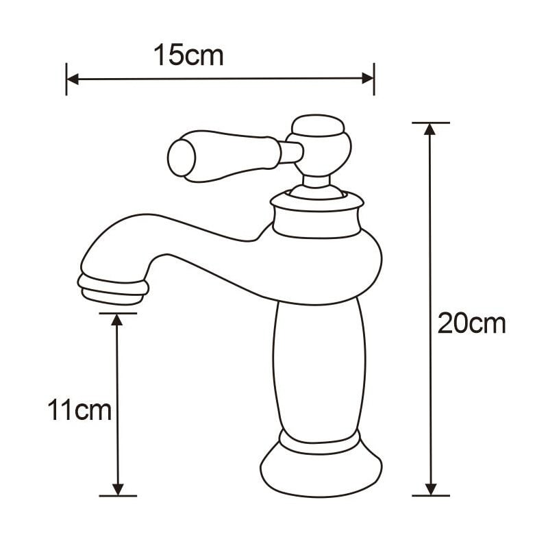 Mexen Draco rubinetto per lavabo, oro - 745400-50