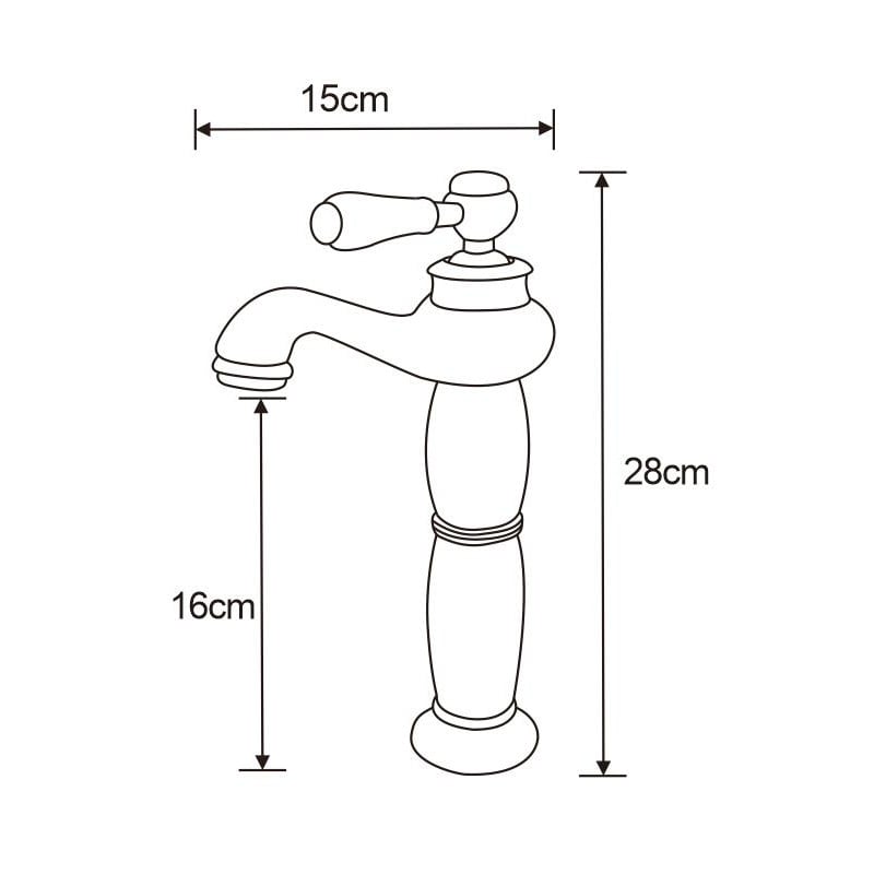 Mexen Draco grifo de lavabo alto, dorado - 745410-50