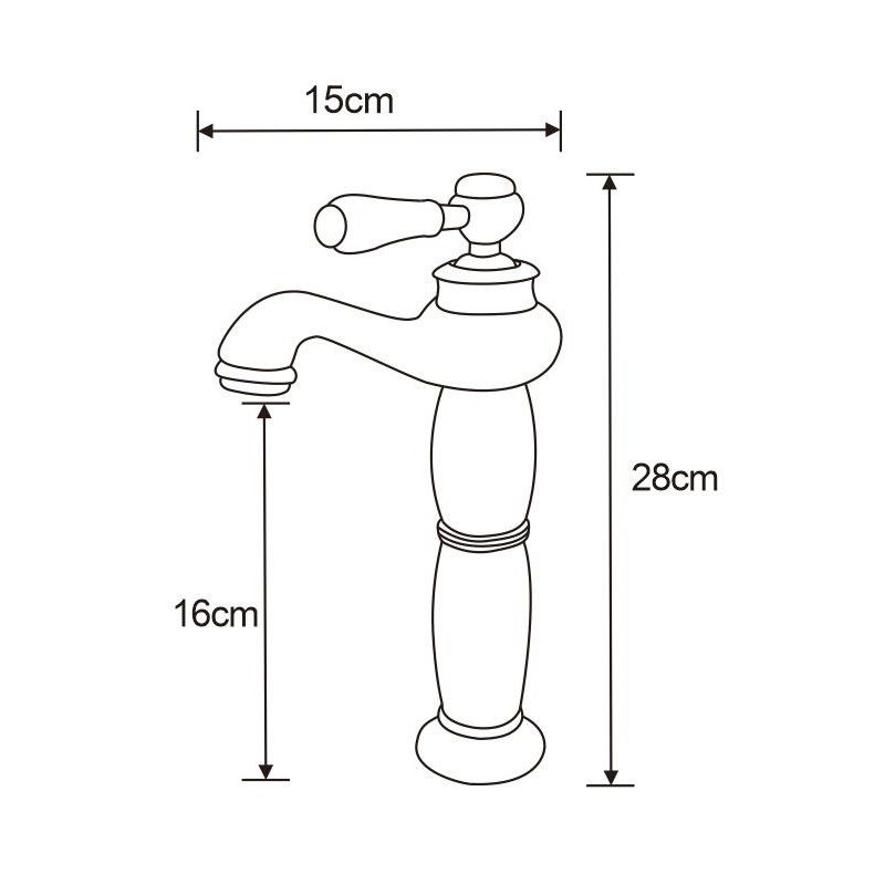 Mexen Draco rubinetto lavabo alto, oro - 745410-50