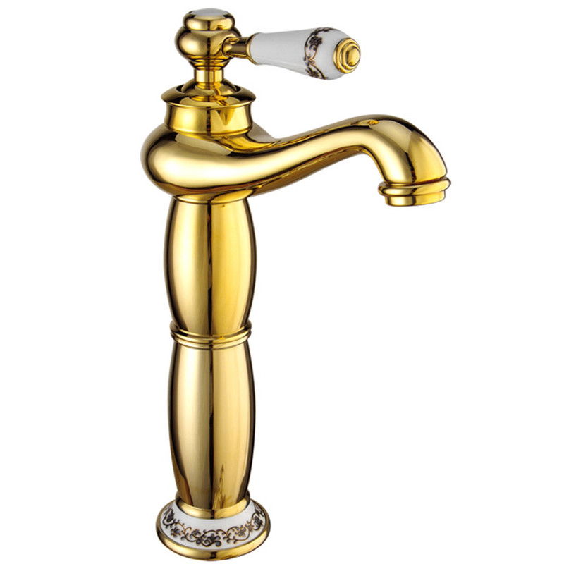 Mexen Draco rubinetto lavabo alto, oro - 745410-50