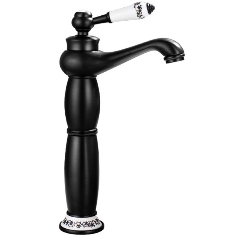 Mexen Draco bateria umywalkowa wysoka, czarna - 745410-70
