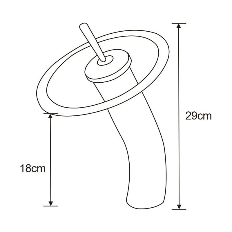 Mexen Niagara robinet de lavabo haut, chromé - 745610-00