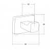 Mexen Asis Handtuchhaken, schwarz - 7017635-70