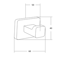 Mexen Asis Handduchhaken, schwaarz - 7017635-70