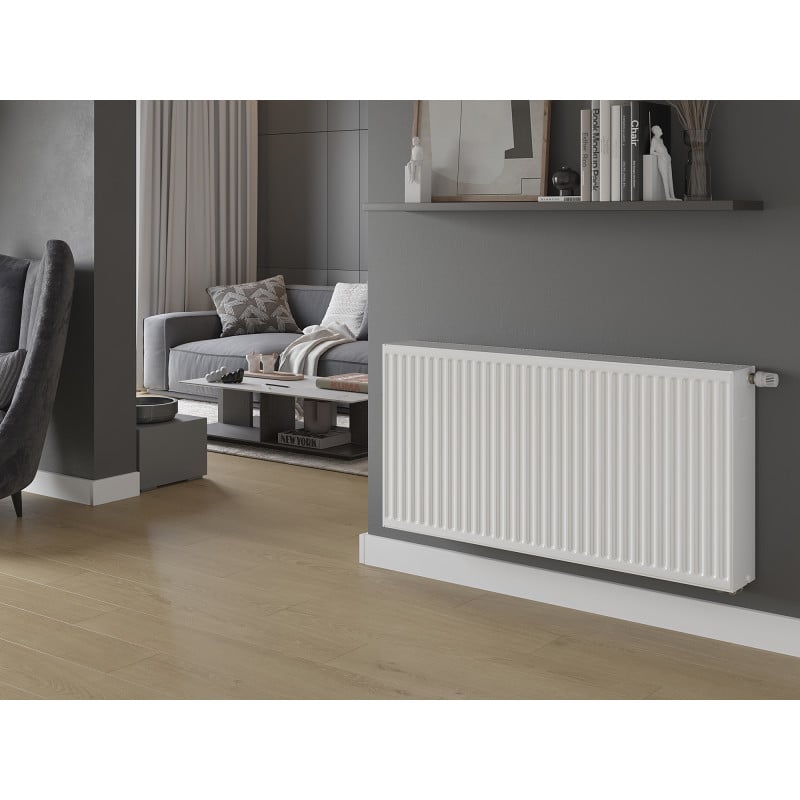 Mexen CV33 radiador plano 600 x 1400 mm, ligação inferior, 3268 W, branco - W633-060-140-00