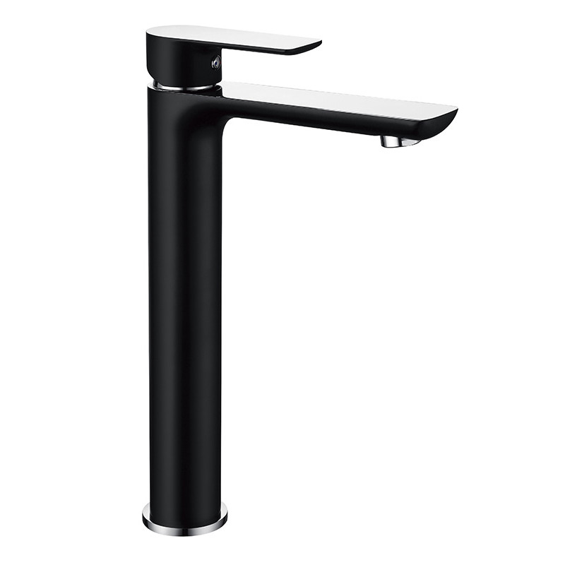 Mexen Alfa hoher Waschtischarmatur, schwarz/chrom - 745710-71