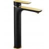 Mexen Alfa robinet de lavabo haut, noir/doré - 745710-75