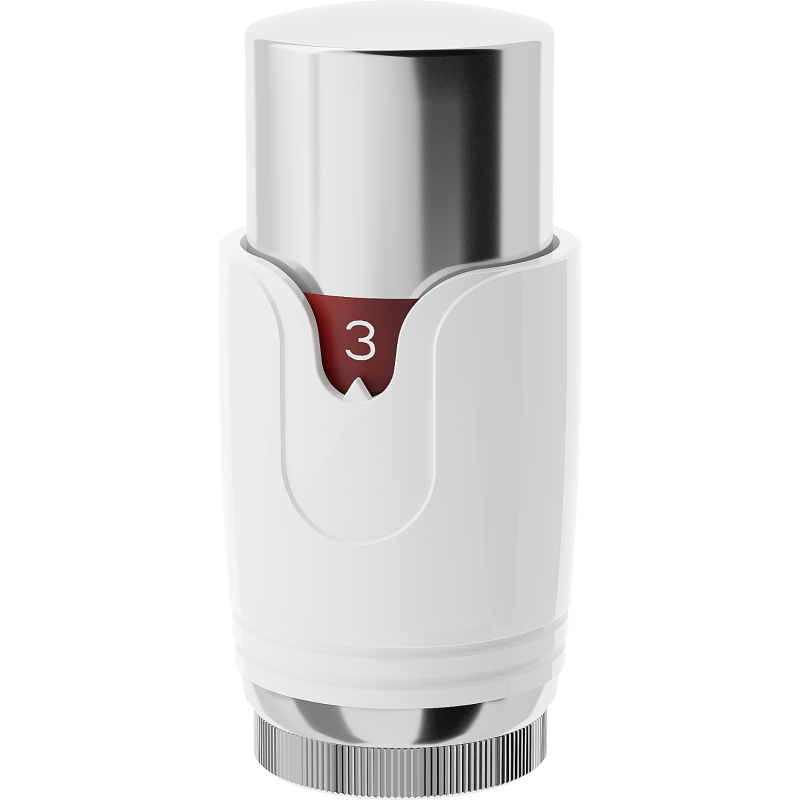 Mexen Uni-Term termostaattipää patterille, valkoinen/kromi - W900-000-21