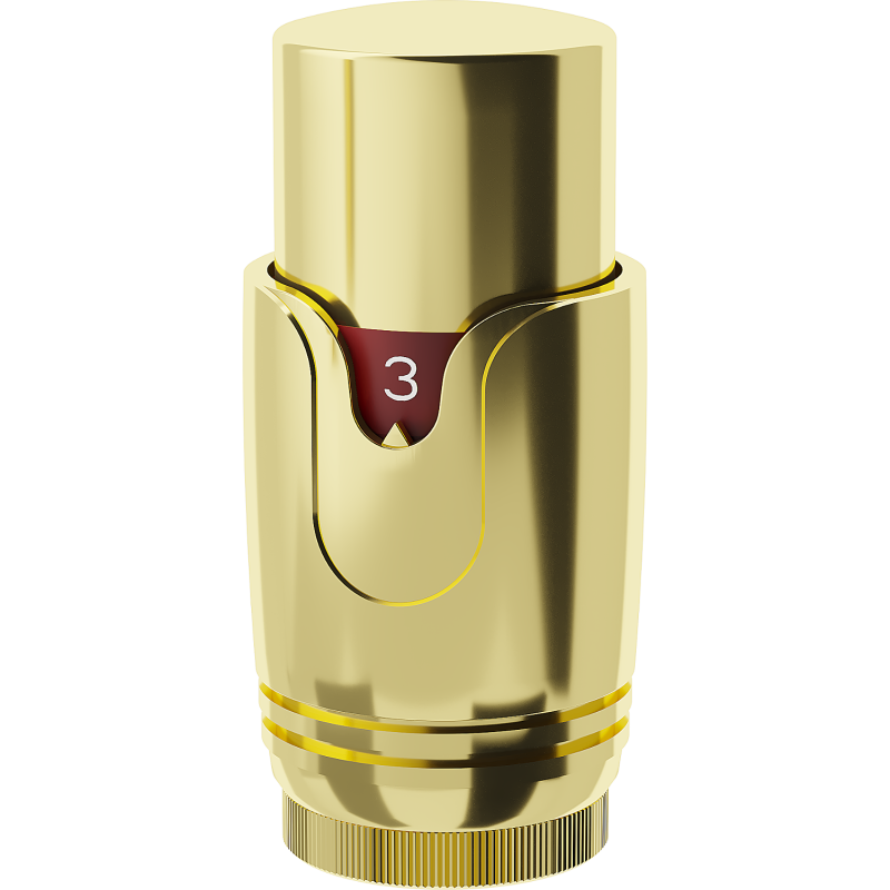 Mexen Thermostatkopf für Heizkörper, Gold - W900-000-50