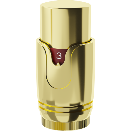 Mexen Thermostatkopf für Heizkörper, Gold - W900-000-50