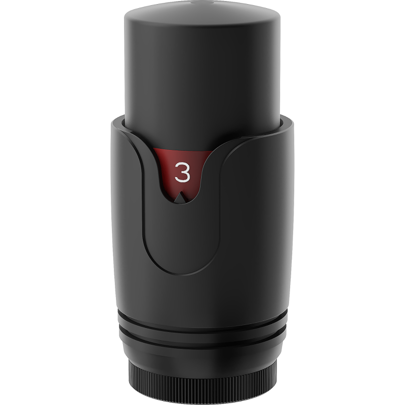 Mexen Uni-Term thermostatische radiatorkraan, zwart - W900-000-70