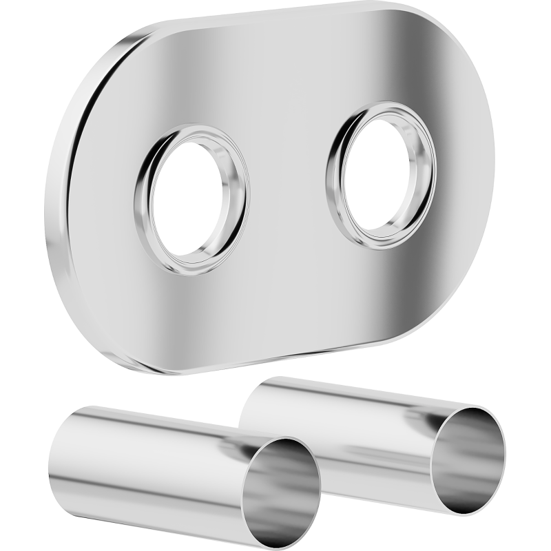 Mexen R ensemble de masquage double pour radiateur, chrome - W905-000-01