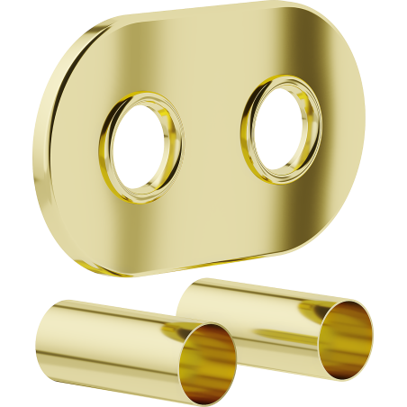 Mexen 2R conjunto de acabamento duplo para radiador, dourado - W905-000-50