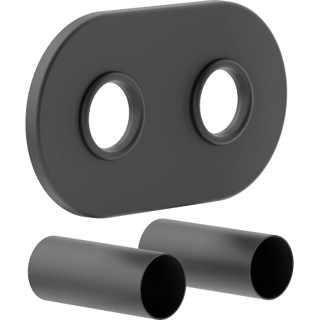 Mexen Uni-Term R double masking set for radiator, anthracite - W905-000-66