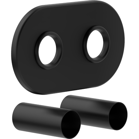 Mexen R ensemble de masquage double pour radiateur, noir - W905-000-70