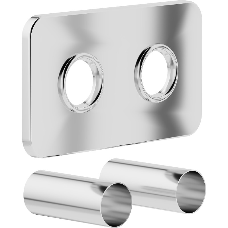 Mexen Uni-Term S dubultais maskēšanas komplekts radiatoram, hroms - W910-000-01