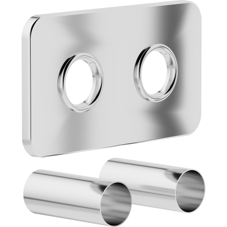 Mexen Uni-Term S dubultais maskēšanas komplekts radiatoram, hroms - W910-000-01