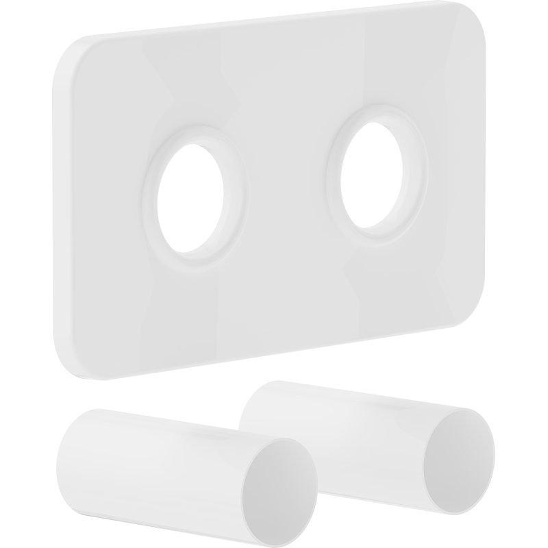 Mexen Uni-Term Double Concealment Set for Radiator, White - W910-000-20