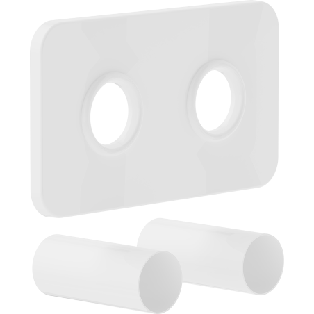 Mexen Uni-Term Dubbel wit camouflageset voor radiator - W910-000-20