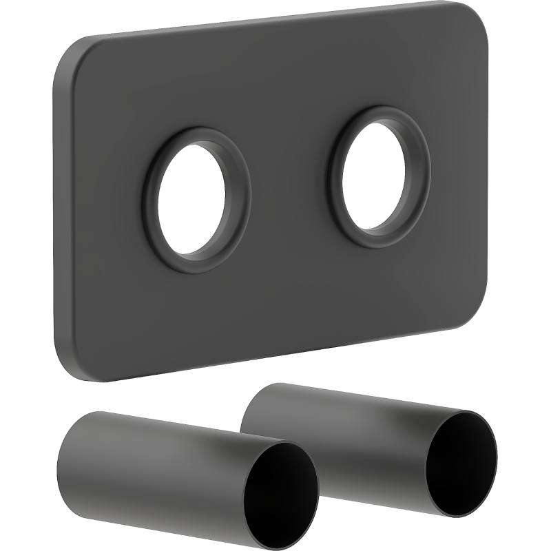 Mexen Uni-Term Double Concealment Set for Radiator, Anthracite - W910-000-66