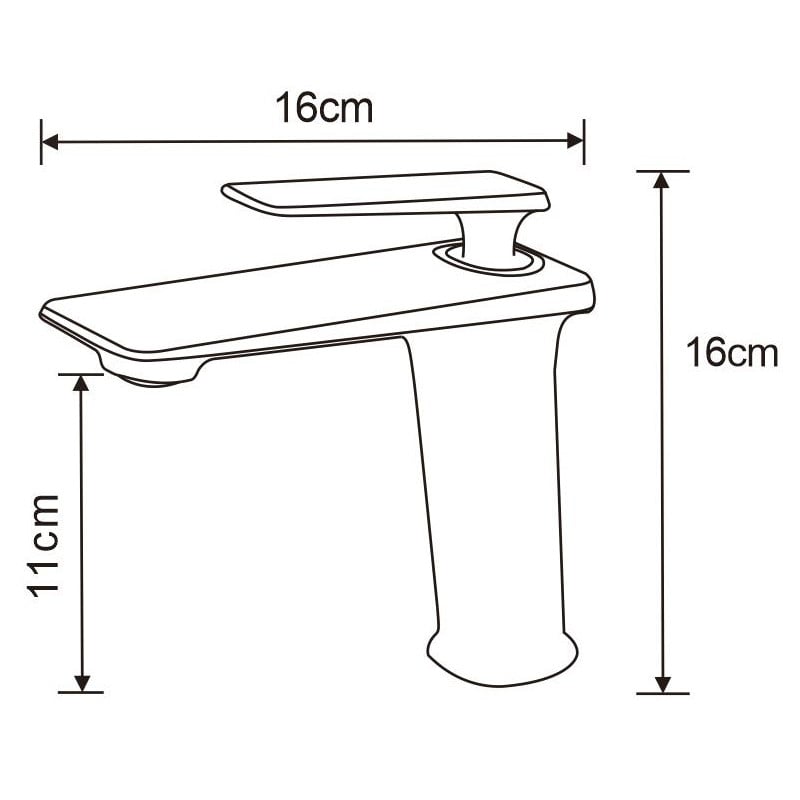 Mexen Purus robinet de lavabo, noir/or - 745800-75