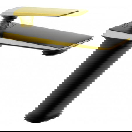 Mexen Purus grifo de lavabo, negro/dorado - 745800-75