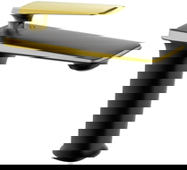 Mexen Purus rubinetto lavabo, nero/oro - 745800-75