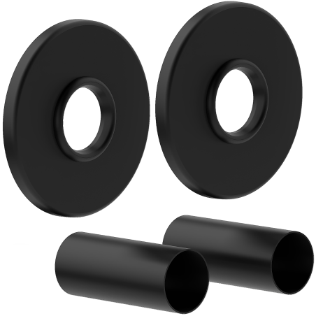 Mexen R single masking set for radiator, black - W904-000-70