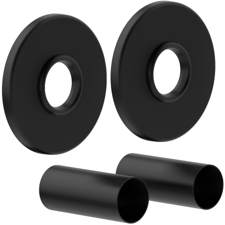 Mexen Uni-Term R enkele radiatorafwerkingsset, zwart - W904-000-70