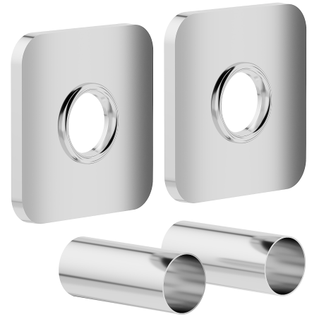 Mexen Uni-Term S enkel täckbricka för radiator, krom - W909-000-01