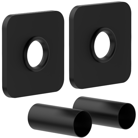 Mexen Uni-Term S single masking set for radiator, black - W909-000-70