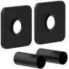 Ensemble de masquage simple Mexen S pour radiateur, noir - W909-000-70