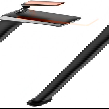 Mexen Purus robinet de lavabo haut, noir/or rose - 745810-76