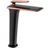 Mexen Purus grifo para lavabo alto, negro/oro rosado - 745810-76